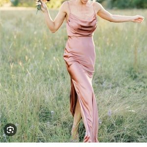 Revelry Skye Satin Dress - Desert Rose - 0P